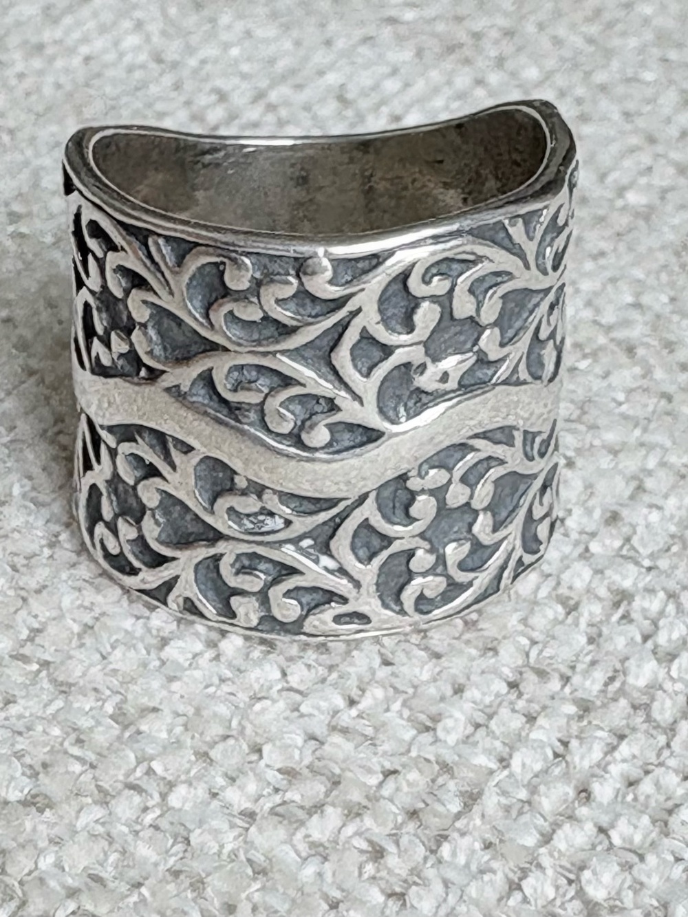 Silpada Sterling Silver "Eternal Tree" Filigree Ring R1741, Size 7 1/2